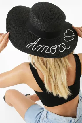 Amore Slogan Summer Hat