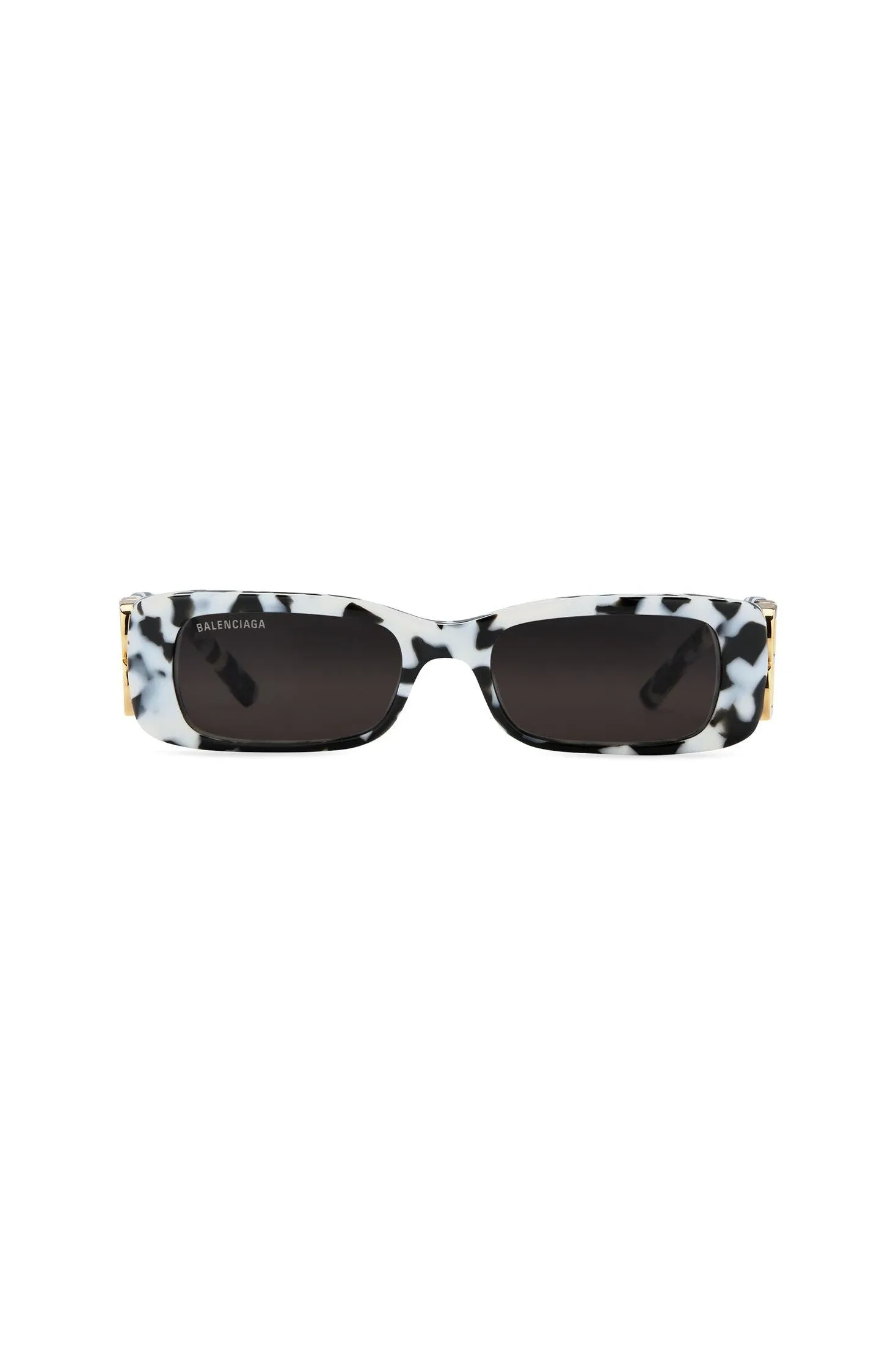 BALENCIAGA DYNASTY RECTANGLE SUNGLASSES IN HAVANA/ GREY