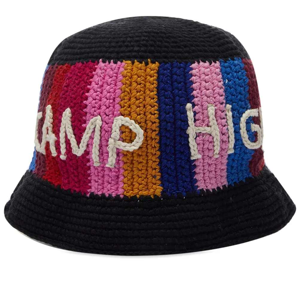 Camp High Carnival Crochet Bucket HatRainbow