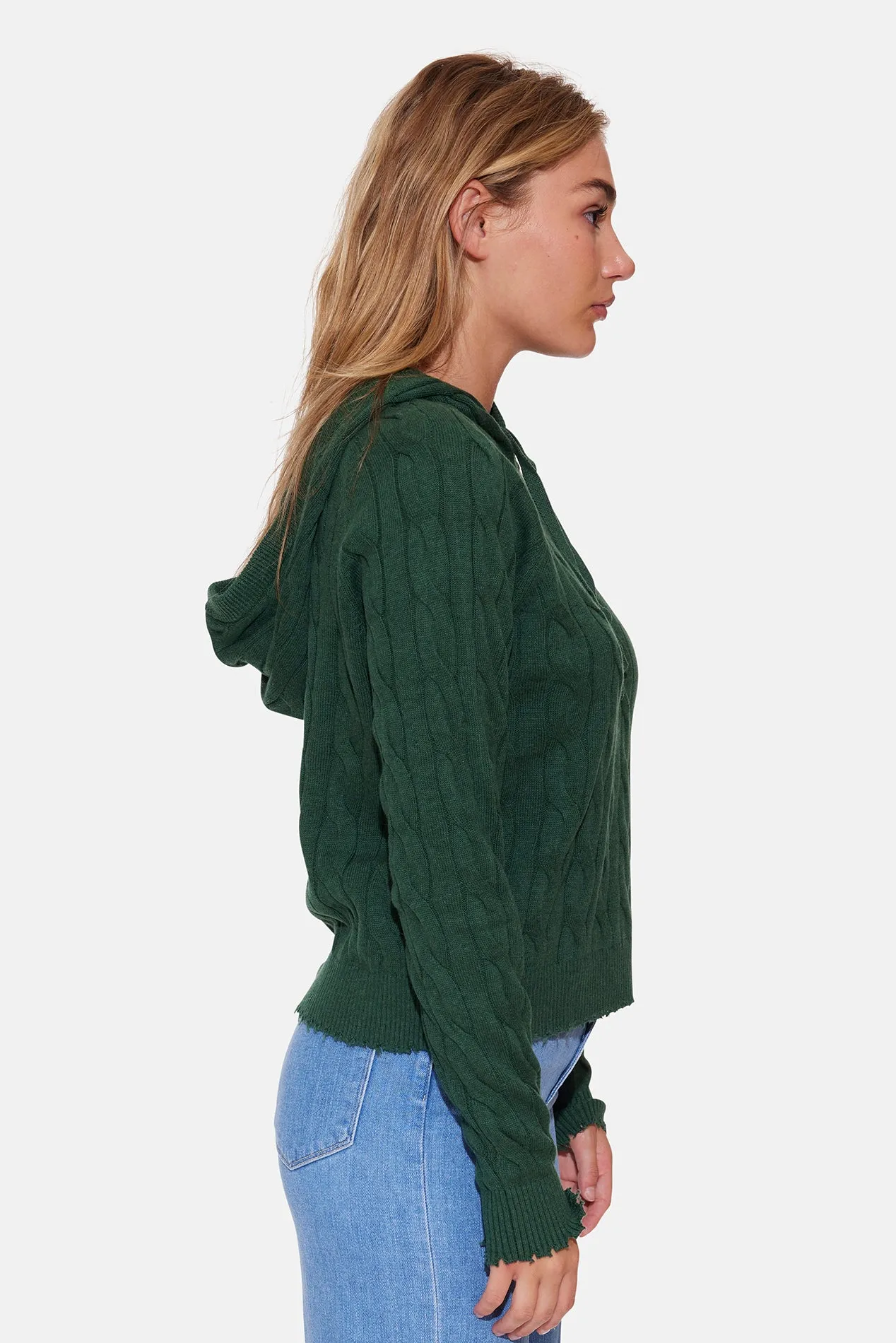 Clay Cable Hoodie Pine