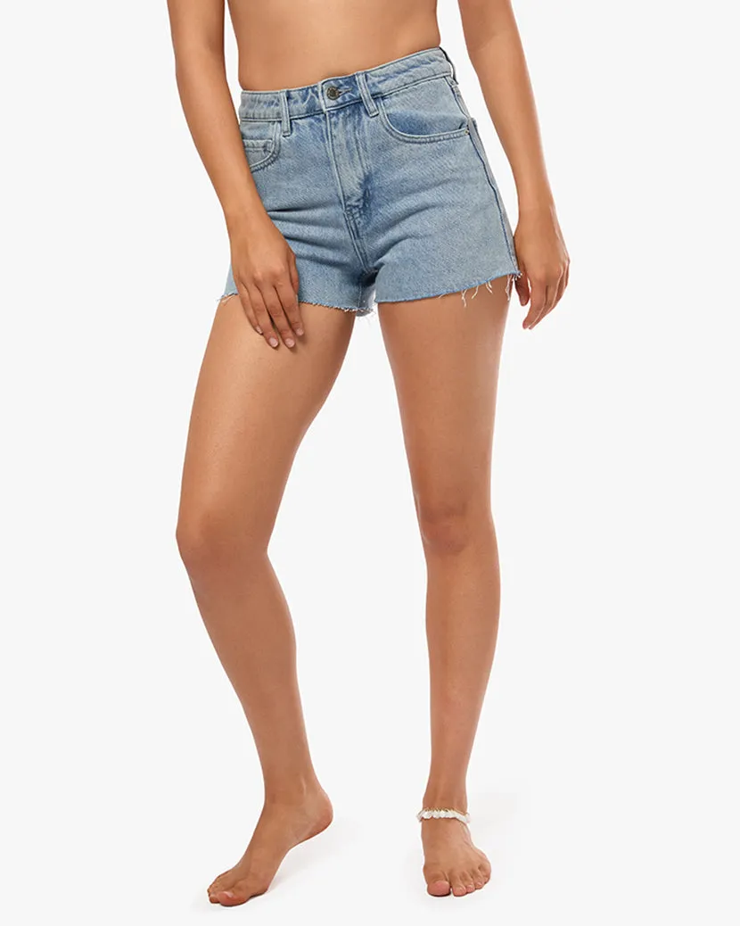 Denim High Rise Short | Mid Wash