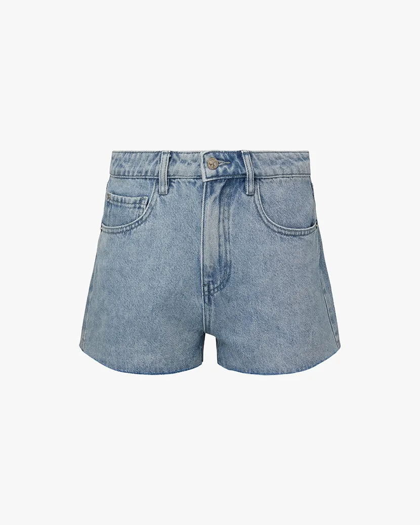 Denim High Rise Short | Mid Wash