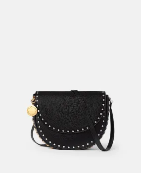 Frayme Studded Grainy Alter Mat Medium Flap Shoulder Bag
