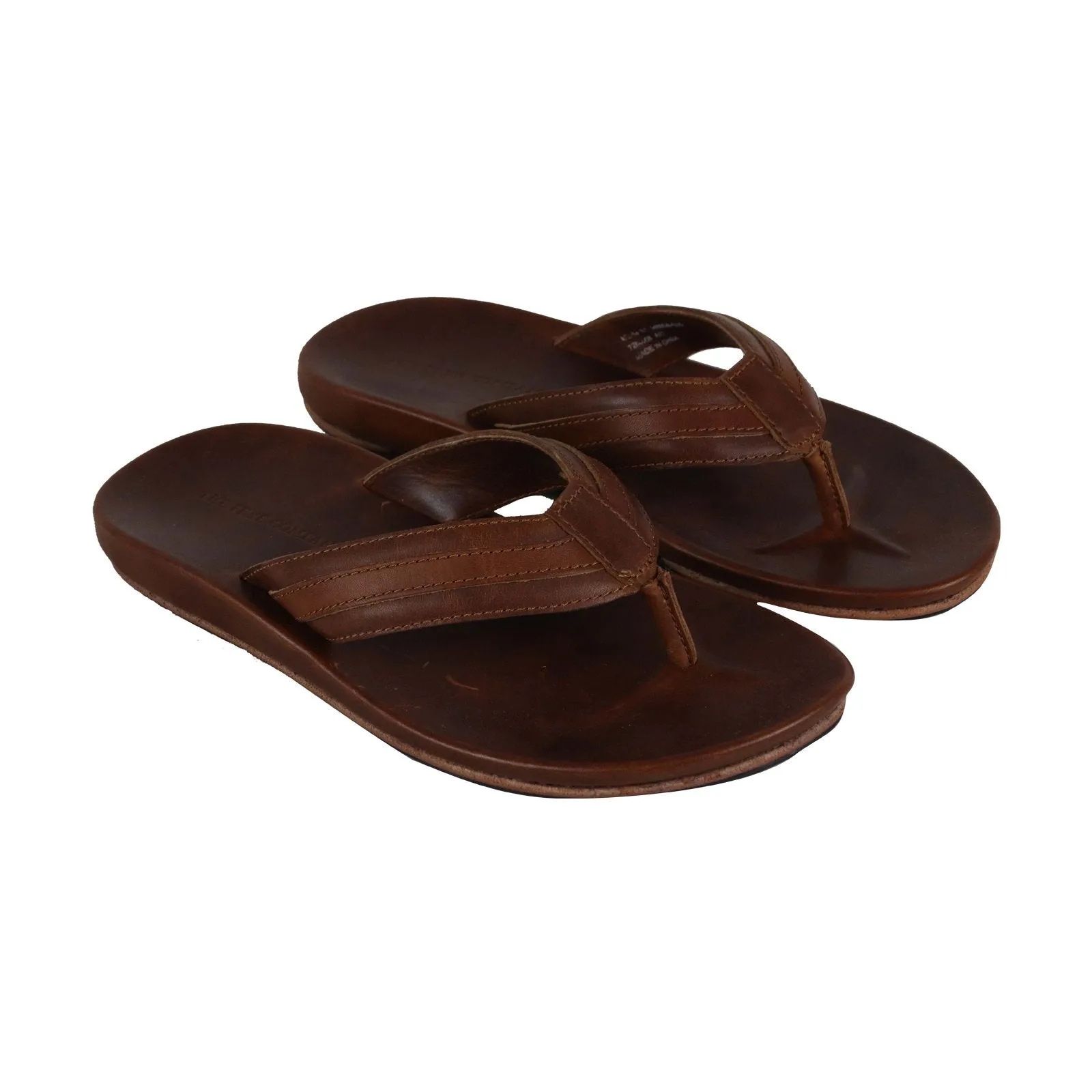 Frye Brent Sandal 88598 Mens Brown Leather Slip On Flip-Flops Sandals Shoes