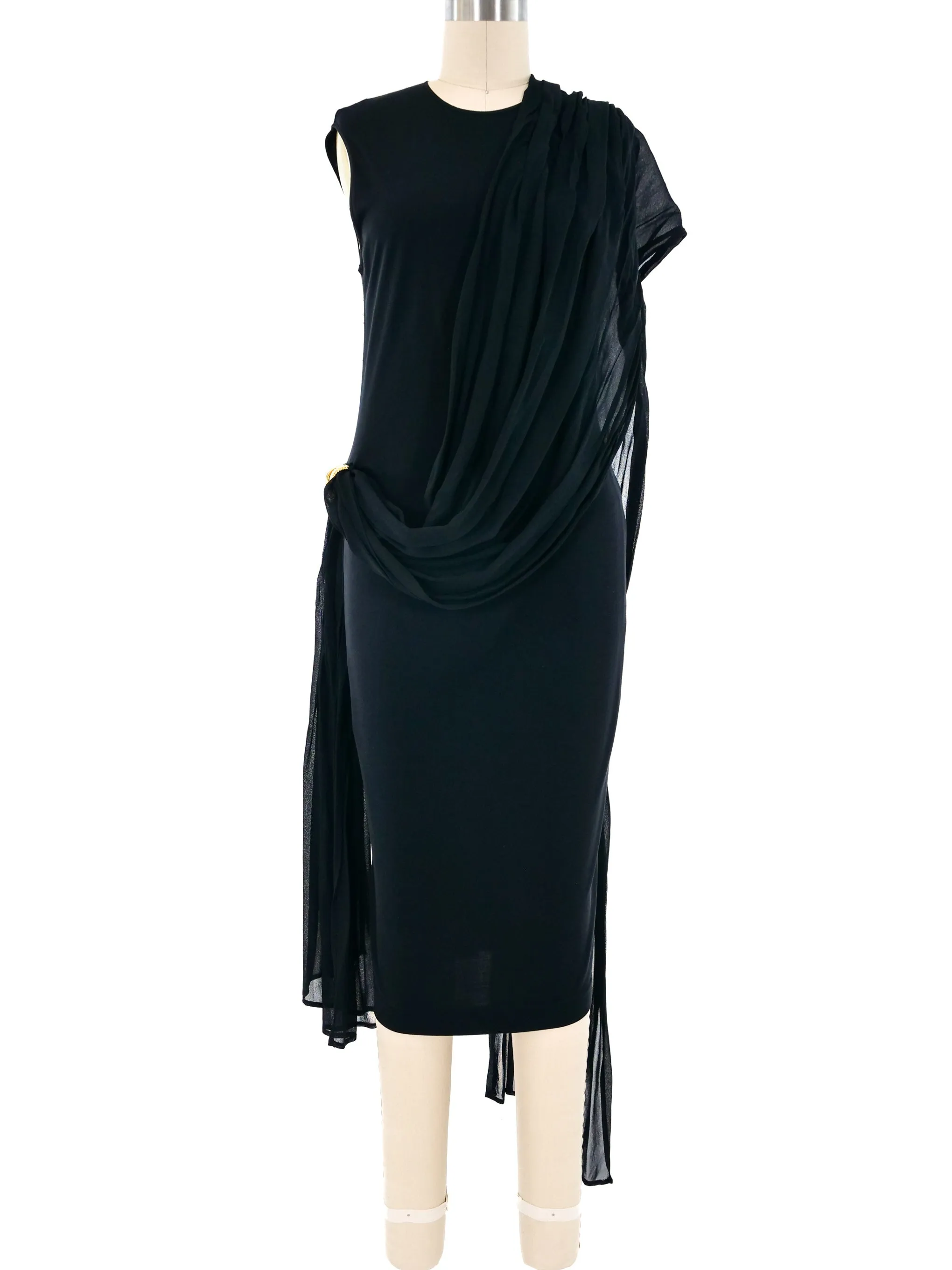 Gianfranco Ferre Ring Accented Jersey Dress