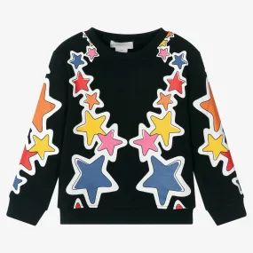 Girls Black Cosmic Sweatshirt