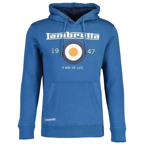 Lambretta Men's Retro Mod Target Hoodie Dark Blue