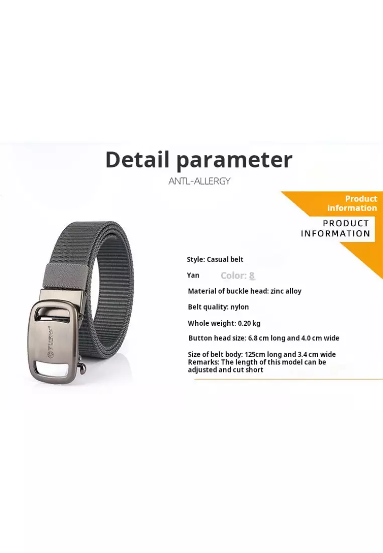 Lara 3.5CM Thickened Nylon Automatic Buckle Outdoor Belt