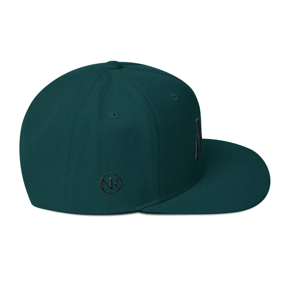 Maryland - Flat Brim Hat - Black Embroidery - MD - Many Hat Color Options Available