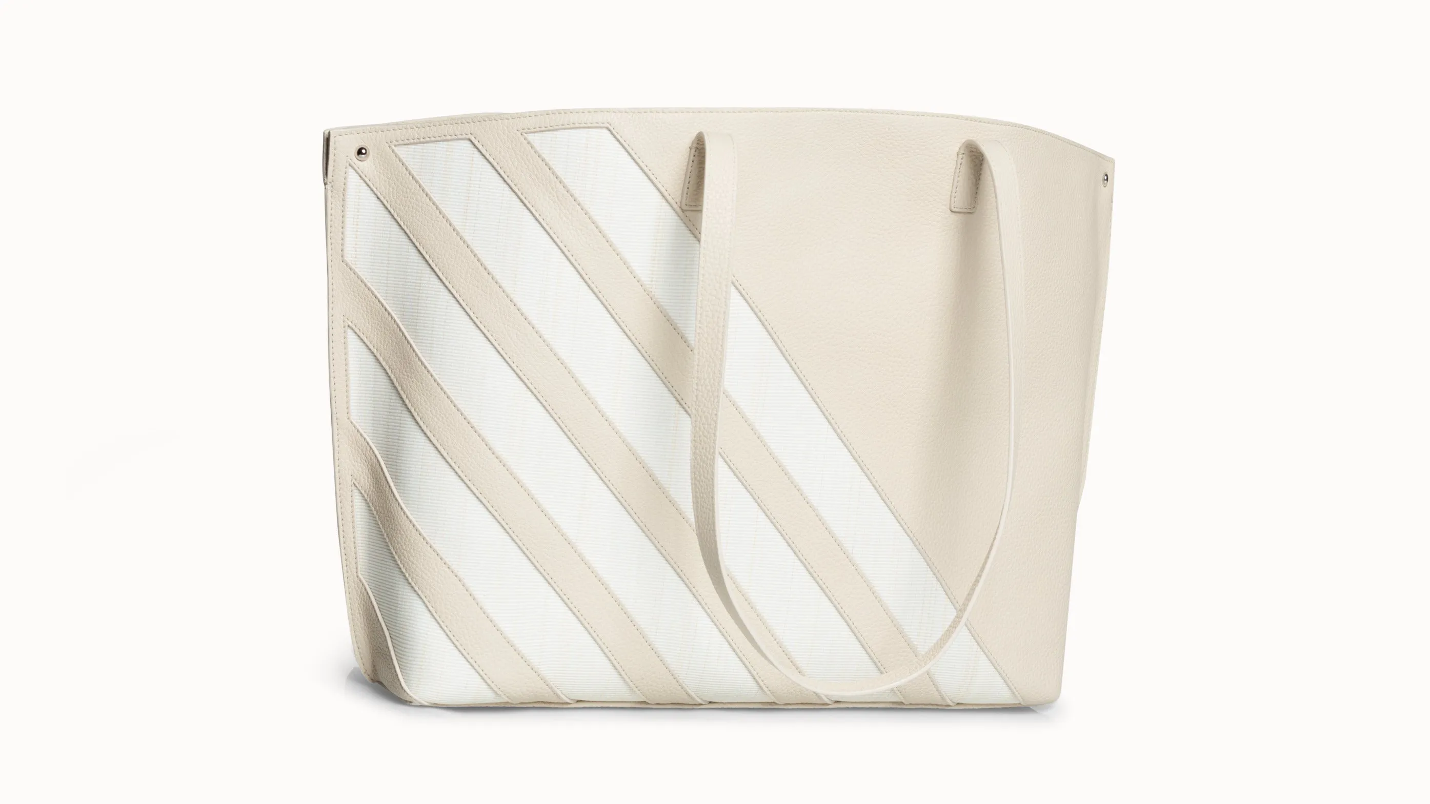 Medium Ai Shoulder Bag in Leather with Horsehair Stripes