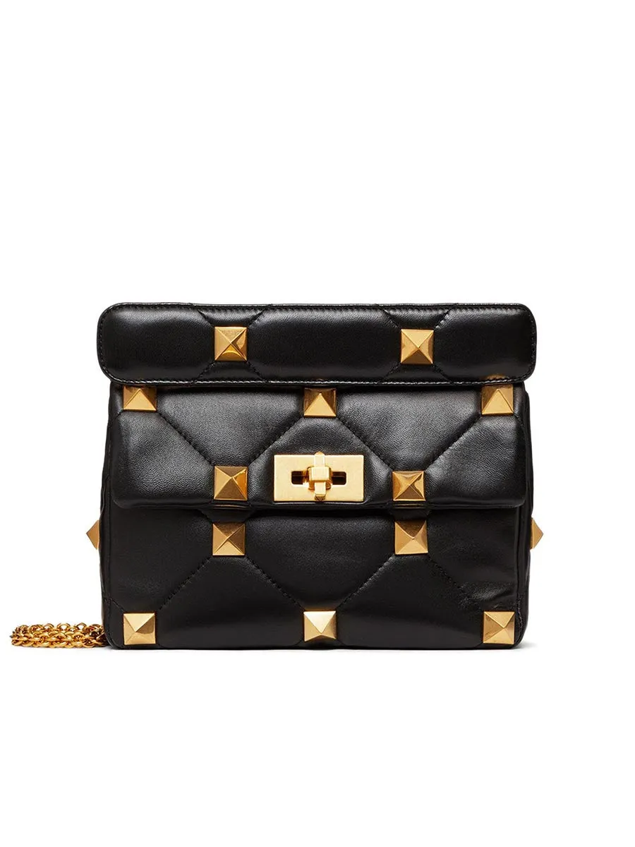 Medium Nappa Roman Stud The Shoulder Bag with Chain