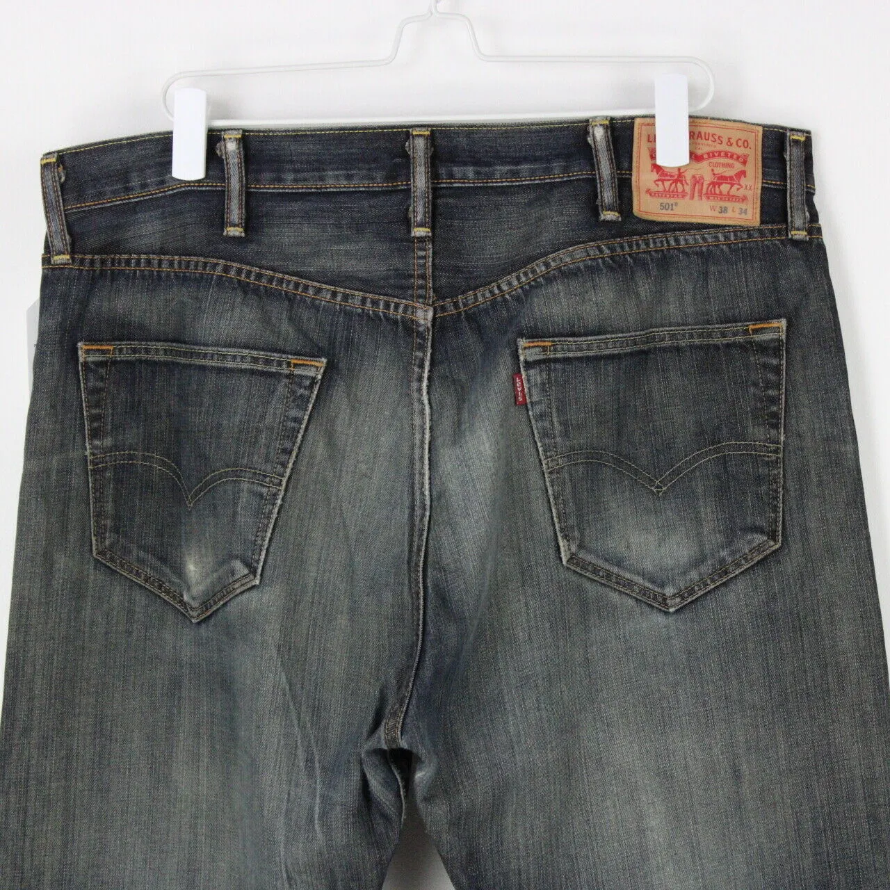 Mens LEVIS 501 Jeans Dark Blue | W40 L34
