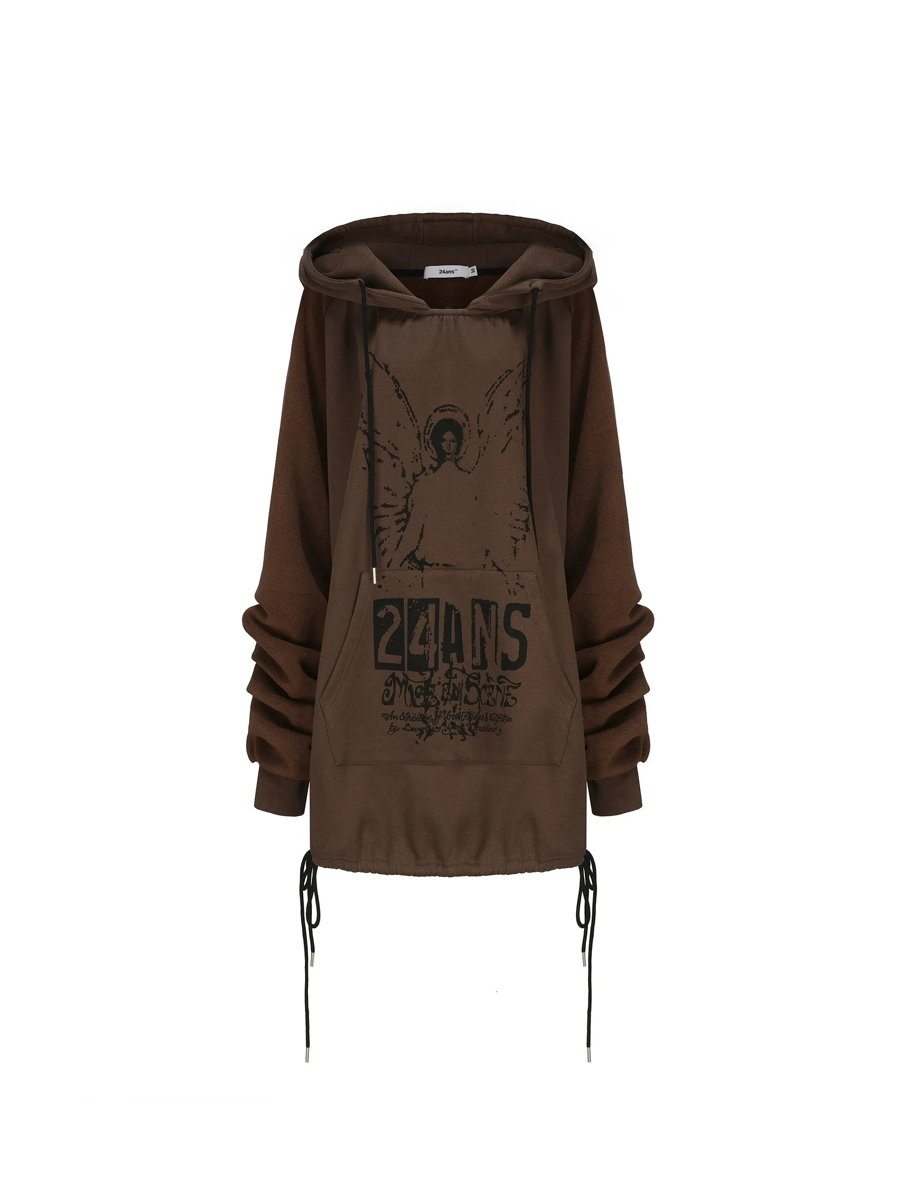 Mid-length Print Hooded Sweat