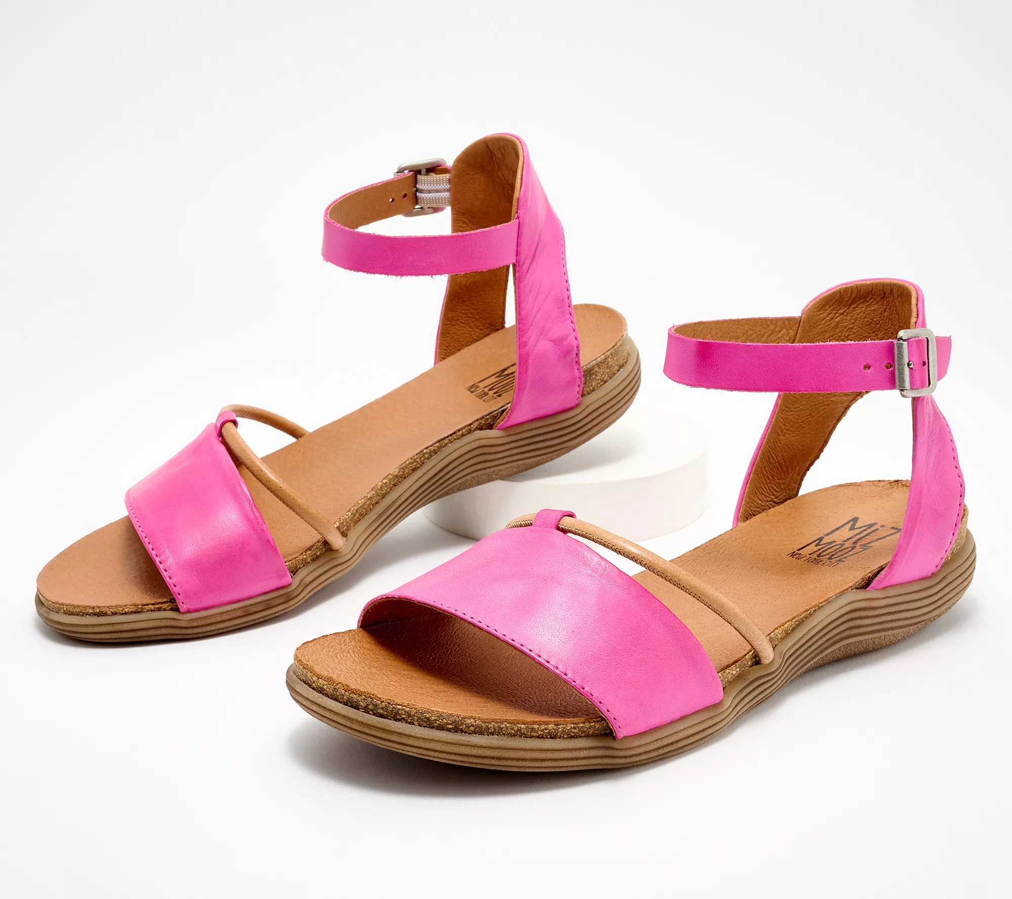 Miz Mooz Leather Wide Width Ankle Strap Sandals-Marcie