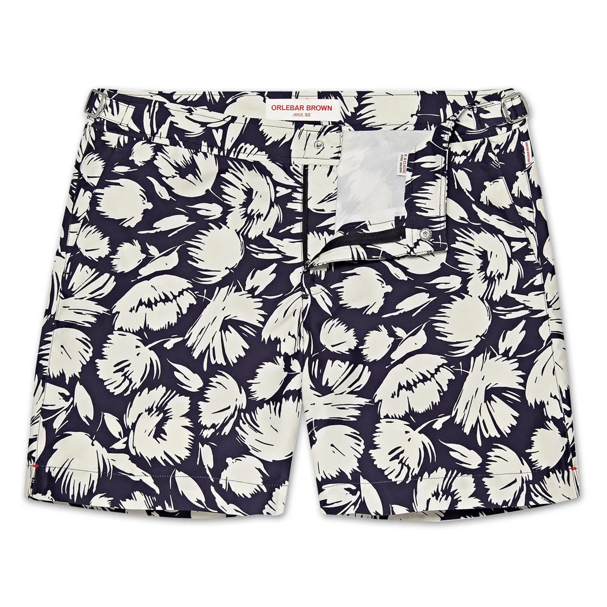 Orlebar Brown - Bulldog Botany Swim Shorts in Navy/White Sand