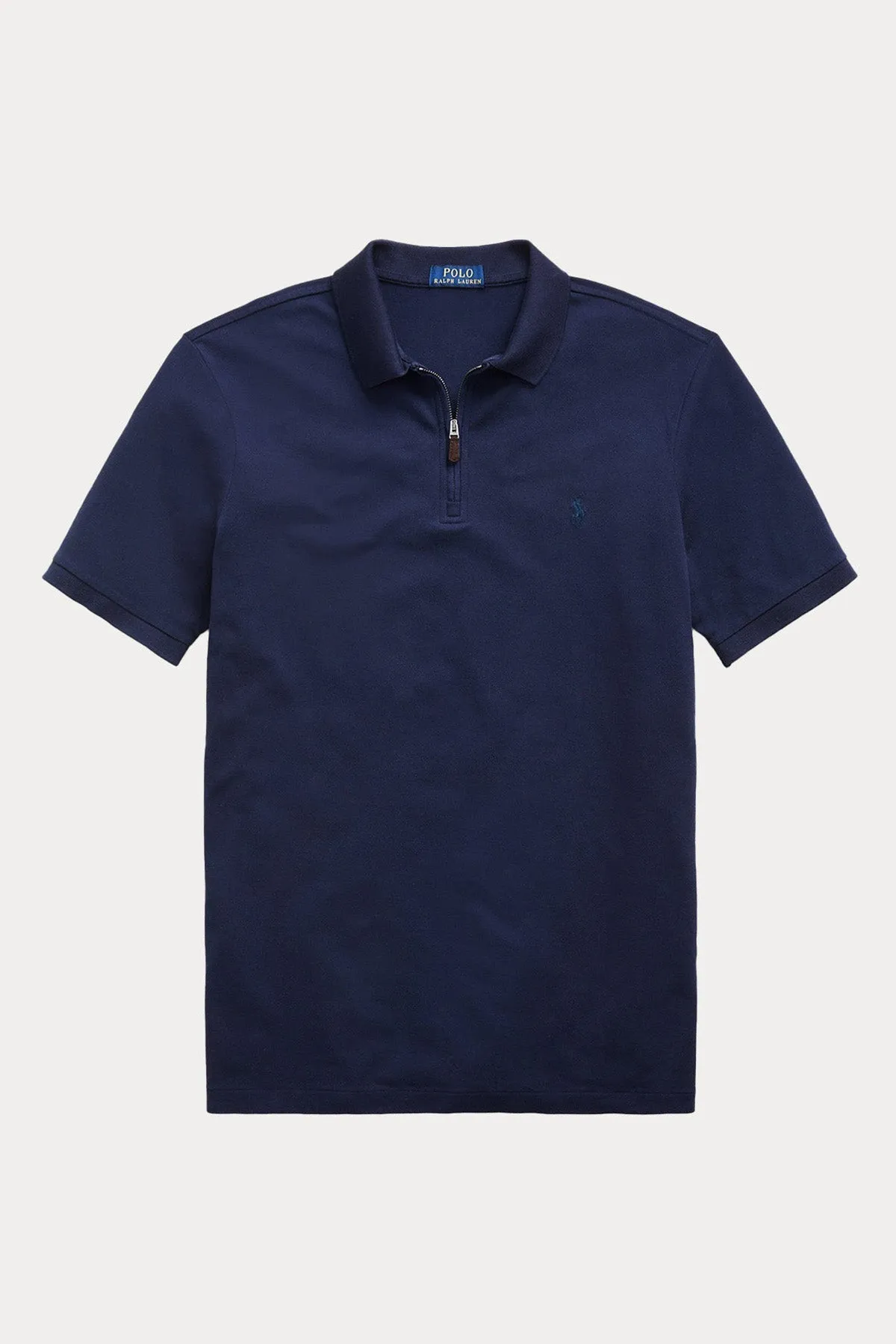 Polo Ralph Lauren Custom Slim Fit Stretch Mesh Fermuarl Polo Yaka T-shirt