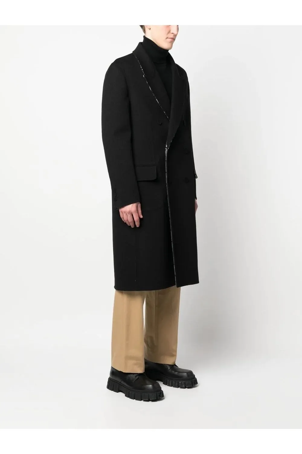 Reversible Woven Wool Coat
