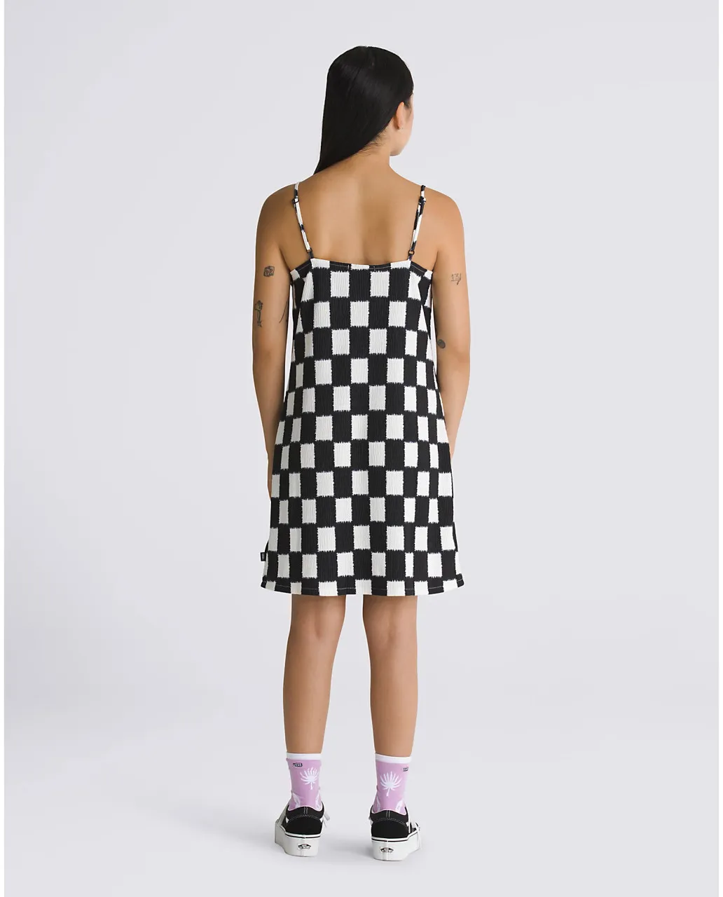 (SALE!!!) Vans Benton Checker Easy Slip Dress - Black/Marshmallow
