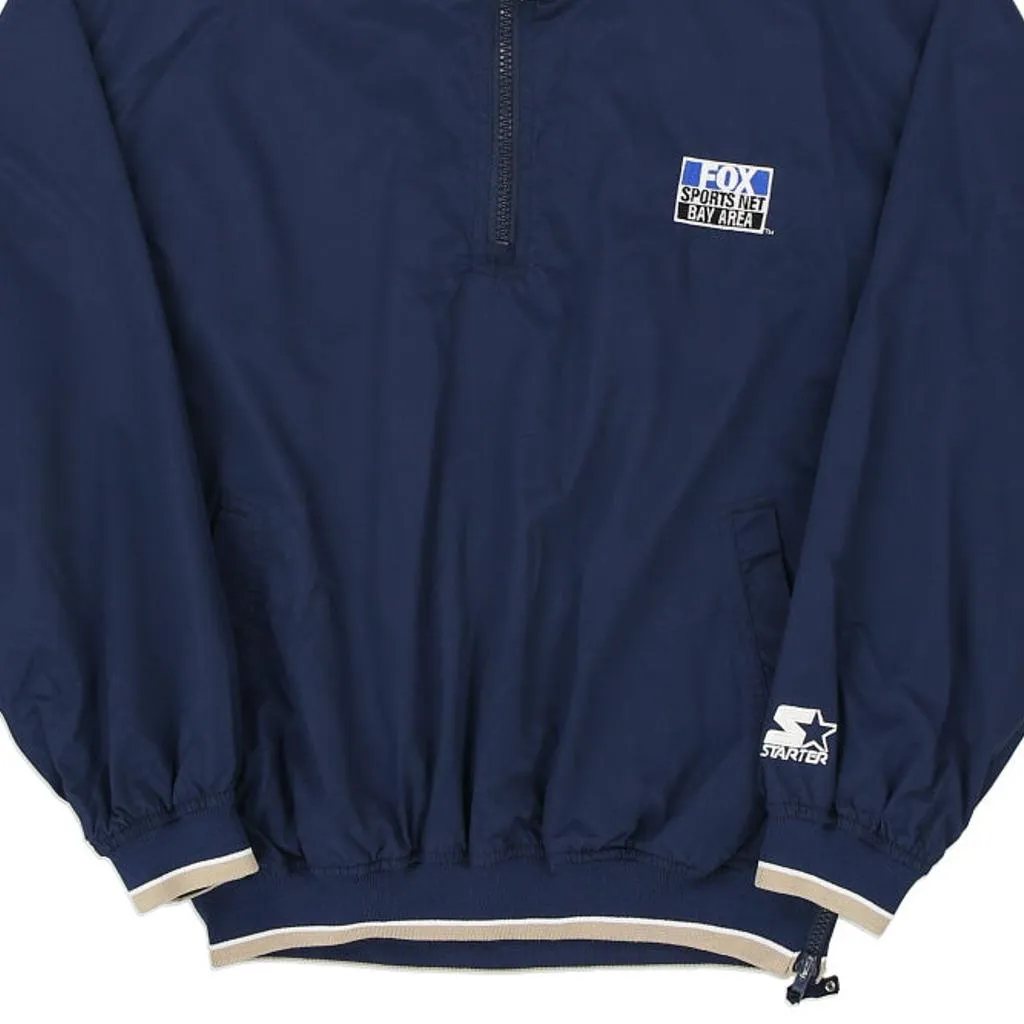 Starter Jacket - Medium Navy Polyester Blend
