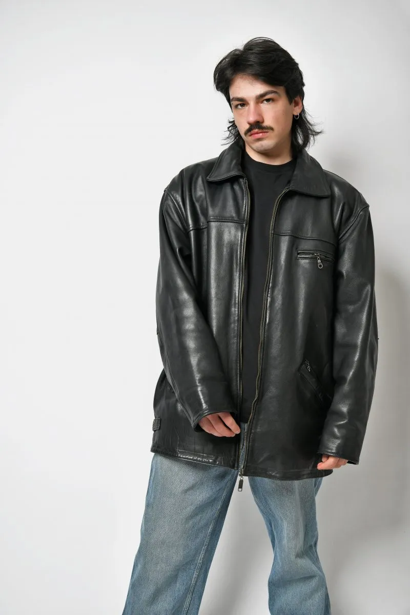 Vintage heavy leather coat