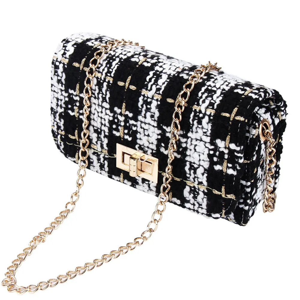 Women Bag Women Messenger Bags Rivet Chain Shoulder Bag Polyester Crossbody Obag Bags Bolsas