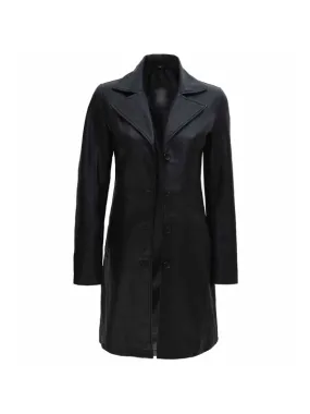 Women’s Black Leather Coat