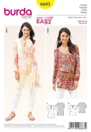 Womens Tunic Burda Sewing Pattern 6683